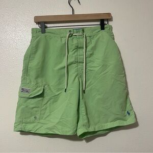 Polo Ralph Lauren Lime Green Boardshorts Swim Shorts Size Medium